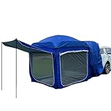 Auto-Zelt, Pop-Up-Zelt für SUV, Familiencamping mit Boden, universelles Heckklappennetz, einfacher Aufbau für Outdoor-Abenteuer, ideal für Camping (blau)