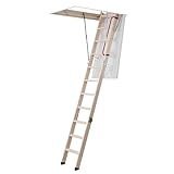 DOLLE Bodentreppe wärmegedämmt 120 x 60 cm 3-teiliges Leiternteil Lichte Raumhöhe bis 280 cm U-Wert 0,64