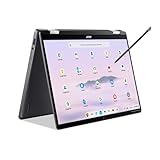 Acer Chromebook Plus Spin 714, CP714-1HN, Laptop, 14 Zoll WUXGA (1920 x 1200) 16:10 IPS Touchscreen, Windows11, Intel Core Ultra 7, 16GB RAM, 512GB SSD, Grau, QWERTZ Tastatur.