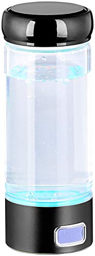 Rosenstein & Söhne Wasserionisierer: Mobiler Wasserstoff-Ionisator für Trinkwasser, mit Akku, 350 ml (Wasserstoffgenerator Trinkwasser)