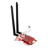 BZIZU WiFi 6E PCIe-Karte Gaming, Intel AX210-Chip, 5400Mbps Tri-Band (2.4/5/6GHz), Bluetooth 5.3, Ultra-Low Latenz für Windows 10/11, Desktop-PC WLAN-Adapter