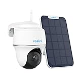 Reolink 3MP Überwachungskamera Aussen Akku WLAN 355°/140° Schwenkbar, 2K Solar IP Kamera Outdoor, Pan Tilt, PIR Bewegungsmelder, KI-Erkennung, 2,4GHz WiFi, 2-Wege-Audio, Argus PT Lite mit Solarpanel