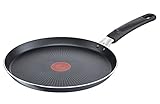 Tefal C38510 XL Force Crepepfanne 25cm | Antihaftversiegelung | widerstandsfähig | Thermo-Signal | Diffusion Base Pfannenboden | extra-breite Form | stabiler Griff | NICHT Induktionsgeeignet | Schwarz