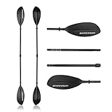 Skinhawk Fiberglas/Carbon Doppelpaddel 4-teilig für Kajakfahren Ruderboot Kanusport