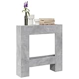 BOWEKAM Kaminofen & Holzofen Zubehör Kaminumrandung Betongrau 81x18x82 cm Holzwerkstoff
