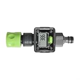 Digitaler Wasserdurchflussmesser Gartenschlauchüberwachungssensor mit LCD-Display für zuverlässige Messung für Bewässerungssystem im Freien Echtzeit-Wasserverbrauchsmessgerät