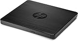 HP externes CD-/ DVD Laufwerk inkl CD und DVD Brenner mit USB Anschluss (F6V97AA) schwarz