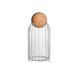 ETZRYSYB Kaffeedose Vorratsglas mit Holzdeckel Flasche Küche Einmachgläser mit Deckel Glasflasche Behälter Müslispender Kanister