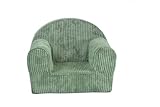 FORTSLINE – Kindersessel ab 1 Jahr - Kuschelsessel 40x33x39cm - Kinderstuhl Baby Sessel Kinderzimmer - Kindersessel Mini in Cord - Kinder ohrensessel zertifiziert nach OEKO-TEX - Viele Farben Hellgrün