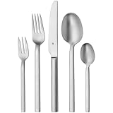 WMF Alteo Edelstahl Besteck Set 6 Personen, 30-teilig, Monobloc-Messer, Cromargan Edelstahl mattiert, spülmaschinenfest