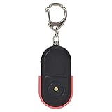 Drahtloser Anti-Verlust-Alarm, Pfeifton-Schlüsselfinder mit LED-Licht, Schlüsselanhänger-Locator für Schlüssel, Brieftasche, Telefon, Brille, Gepäck, Haustier-Tracker(rot)