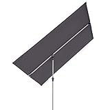 Doppler ACTIVE Balkonblende – Rechteckiger Sonnenschirm ideal für den Balkon –Plus Sichtschutz – 180x130 cm – Anthrazit