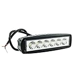Lo Stock Perfetto® Scheinwerfer mit 6 LEDs, für Auto, Motorrad, 18 W, kaltes Licht, Weiß