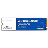 WD Blue SN580 NVMe SSD 500 GB (PCIe Gen4 x4, bis zu 4.000 MB/s Lesen, M.2 2280, nCache 4.0-Technologie) Blau