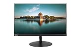 Lenovo ThinkVision T24i-10 Monitor, Display 23,8 Zoll Full HD IPS, ultradünne Kanten, Auflösung 1920 x 1080, Format 16:9, Helligkeit 250 Nits, Reaktionszeit 6 ms, Kontrast 1000:1, Schwarz ...