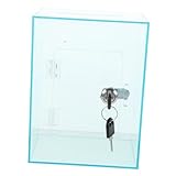 Beaupretty Transparente Große Acryl Spardose mit Schloss Abschließbare Geldkassette für Sichere Aufbewahrung von Bargeld als Sparbox mit Sichtfenster und Robustem Schloss Kompakt und