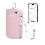 ORGSTA S001 Etikettendrucker Bluetooth Tragbarer Mini Labeldrucker Selbstklebendes Etikettiergerät für Zuhause, Büro, Schule, Kompatibel mit iOS & Android（Rosa）
