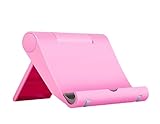 Leuchtbox Multi-Winkel Handyständer Smartphone Ständer Handyhalter für Tablets Phablets E-Reader iPhone iPad bis 10 Zoll Verstellbar (Pink)