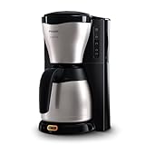 Philips Filterkaffeemaschine – 1.2-Liter-Thermoskanne, bis zu 15 Tassen, Edelstahl, (HD7546/20), 1000watts, 25.5 x 22.1 x 37.01 cm, silbern/schwarz