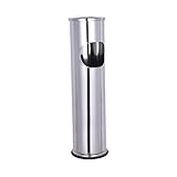 Mojawo® XL Outdoor Standaschenbecher Aschenbecher mit Mülleimer Chrom Windaschenbecher
