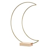 TOPPERFUN 1 Satz Monddesktop -Dekoration Blumenreifen Selber Machen Bügelring Aus Eisen Reifen Für Partydekorationen Hochzeitskranz Blumenreifen Reifen-herzstück Holz Golden