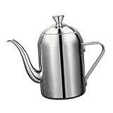 NAMOARLY 1 Stück Öltopf aus Edelstahl Ölbehälter mit Filter Ölfilterbehälter Ölflasche mit Ausgießer Container Ölsieb Ölkanne Aufbewahrungsflasche für die Küche Rostfreier Stahl Silver