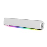 CREATIVE Sound Blaster GS3 (Weiß) Kompakte Gaming-Soundbar mit RGB- und SuperWide-Technologie, Stromversorgung über USB, Bluetooth 5.4, Kopfhörerausgang, für PC und Mac