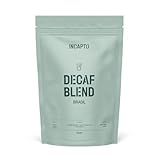 Incapto Ganze Entkoffeinierte Kaffeebohnen | Ohne Chemikalien | Mischung aus 100% Arabica-Kaffee aus Brasilien | Ungemahlen Espresso Bohnen | Swiss Water Decaf Coffee, Packung 500g