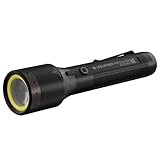 Ledlenser P9R Core LEP Taschenlampe wiederaufladbar, 1300 m fokussierter Strahl, bis zu 20 Stunden Laufzeit, Rot-Weiß-Licht-Flutmodus, IP68 wasserdicht, ideale Arbeits-Taschenlampe für Polizei, Suche