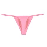 Strapsen Dessous Set Sexy Slips G-String Unterhose auf der Taille Unterwäsche für Herren mit niedrigerem Unterwäsche Christmas Dessous (Pink, L)