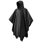 ODSPTER Regenponcho, Wasserdichter Regenponcho Eva Wiederverwendbarer Tragbarer Unisex-Regencape FüR Survive, Fahrrad, Wandern, Camping, Angeln,Fahrrad Wandern