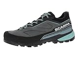 Scarpa Rapid XT WMN Zustiegsschuhe Damen mit atmungsaktiven Mesh Innenfutter und griffiger Vibramsohle | Wanderschuhe | Klettersteigschuhe | Trekkingschuhe midgray-Aqua EU 41