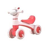 Fenteer Baby-Balancierfahrrad-Reitspielzeug, 4 geräuschlose Räder vom Stehen bis zum Laufen, automatische Blasenfunktion für Kleinkinder, Fahrradspielzeug,