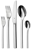 WMF Tavira Besteck Set 12 Personen, 60-teilig, Monobloc-Messer, Cromargan Edelstahl poliert, glänzend, spülmaschinengeeignet