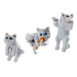 TOYANDONA 3Stücke Teiliges Katzenfigur für Fischtank Deko Mini Kätzchen Hochwertigem Harz Langlebig für Aquarium und
