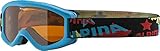 ALPINA CARVY 2.0 - Beschlagfreie, Extrem Robuste & Bruchsichere Skibrille Mit 100% UV-Schutz Für Kinder, cyan matt, One Size