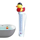 Schwimmende Pool-Thermometer – Leicht Ablesbares Digitales Thermometer, Niedliche Entenform | Eisbad-Thermometer, Schwimmende Wassertemperaturanzeige Für Pools Und Spas, Genaue Digitale Anzeige Für De