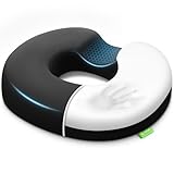 AUVON Donut-Kissen, Innovatives Memory-Schaum-Sitzkissen, Antirutsch, XL-Sitzring für Bürostuhle, Auto, Heimstühle, Hautsympathisch und Bequem