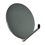 GigaBlue GB100PRO Satellitenschüssel 100cm Aluminium Anthrazit Satelliten-Antenne SAT Offset Spiegel Zuverlässiger Empfang in höchster Qualität (Anthrazit)