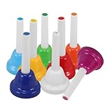 Warmhm 8 Stück Musikspielzeug für Musikalisches für Musikalische Instrumente für Musikinstrument für Schulglocke Musik Glocken Handglocken Metall