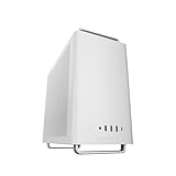 Mars Gaming MC-Elite, Hochleistungs Micro-ATX PC Gehäuse aus Metall, Seiten und Top Mesh Design, 3X FDB-Lüfter, Mini Tower Aluminiumgriffen und Füßen, Dual ATX und SFX Netzteilunterstützung, Weiß