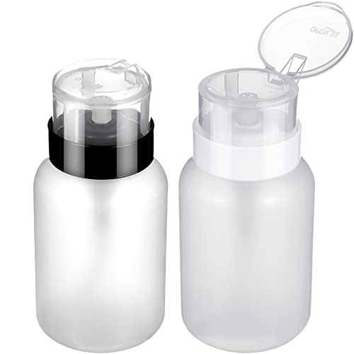 Lurrose Nagellackentferner-Flaschen 2 Stück Make-Up-Entferner-Flasche Push-Down-Flüssigkeitsflaschen Pumpe Reinigerflasche Klare Kosmetische Leere Flasche Für Flüssigkeitsspenderflaschen
