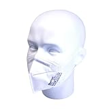 BlueBec FFP2 Atemschutzmaske, Klasse FFP2 NR ohne Ventil, EN149 Faltmaske - Made in Germany (10er Pack, weiß)