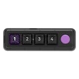 Kleine Tastatur mit 4 Tasten, mechanische Gaming-Tastatur, programmierbare Taste, doppelte Typ-C-Verbindung mit LED-Beleuchtung