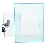 CLISPEED Abschließbare Acryl Spardose Transparent mit Schloss Kompakt und Tragbar Moderne Geldkassette für Scheine und Münzen Kleine Aufbewahrungsbox für Sichere Geldaufbewahrung