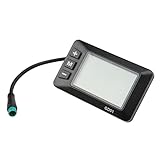 Tbest E Bike Display LCD 5 Pin, E Bike Display LCD 5 Pin,Elektrofahrrad-LCD-Display,Elektrofahrrad-Display 36 V 48 V LCD Gd01 Display 5-Poliger Wasserdichter Stecker Für 22,2 Mm Lenker