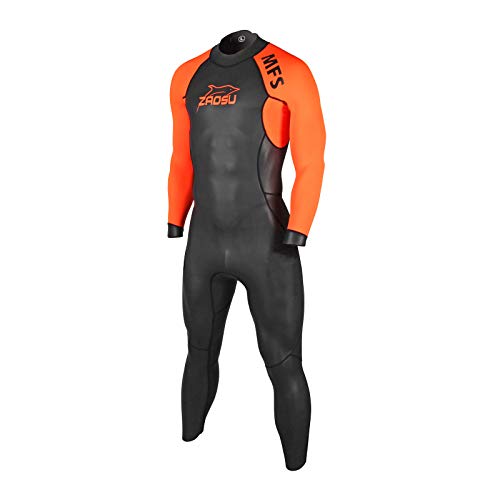 ZAOSU Herren MFS Neoprenanzug Triathlon | Wetsuit Freiwasserschwimmen, Farbe:orange, Größe:ML