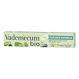 Vademecum - Bio-zertifizierte Zahnpasta – natürliche Frische – Geschmack frischer Minze – Bio-Grüntee-Extrakt – vegane Formel – 99% Inhaltsstoffe natürlichen Ursprungs – Tube mit 75 ml
