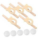 CIYODO 5 Stück Suspension Ballblasmaschine Puzzle Spielzeug Spielzeug Für Ballblasspielzeug Kinderspielzeug Entwicklungsspielzeug Blasspiel Für Party Blasspiel Rot Aus Holz