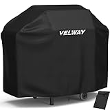Velway Grillabdeckung Wetterfest Gasgrill Abdeckhaube - Reißfest UV Wasserdicht Staubdicht Grill Schutzhülle Abdeckplane Universelle BBQ Grill Haube 147x61x117cm - Schwarz